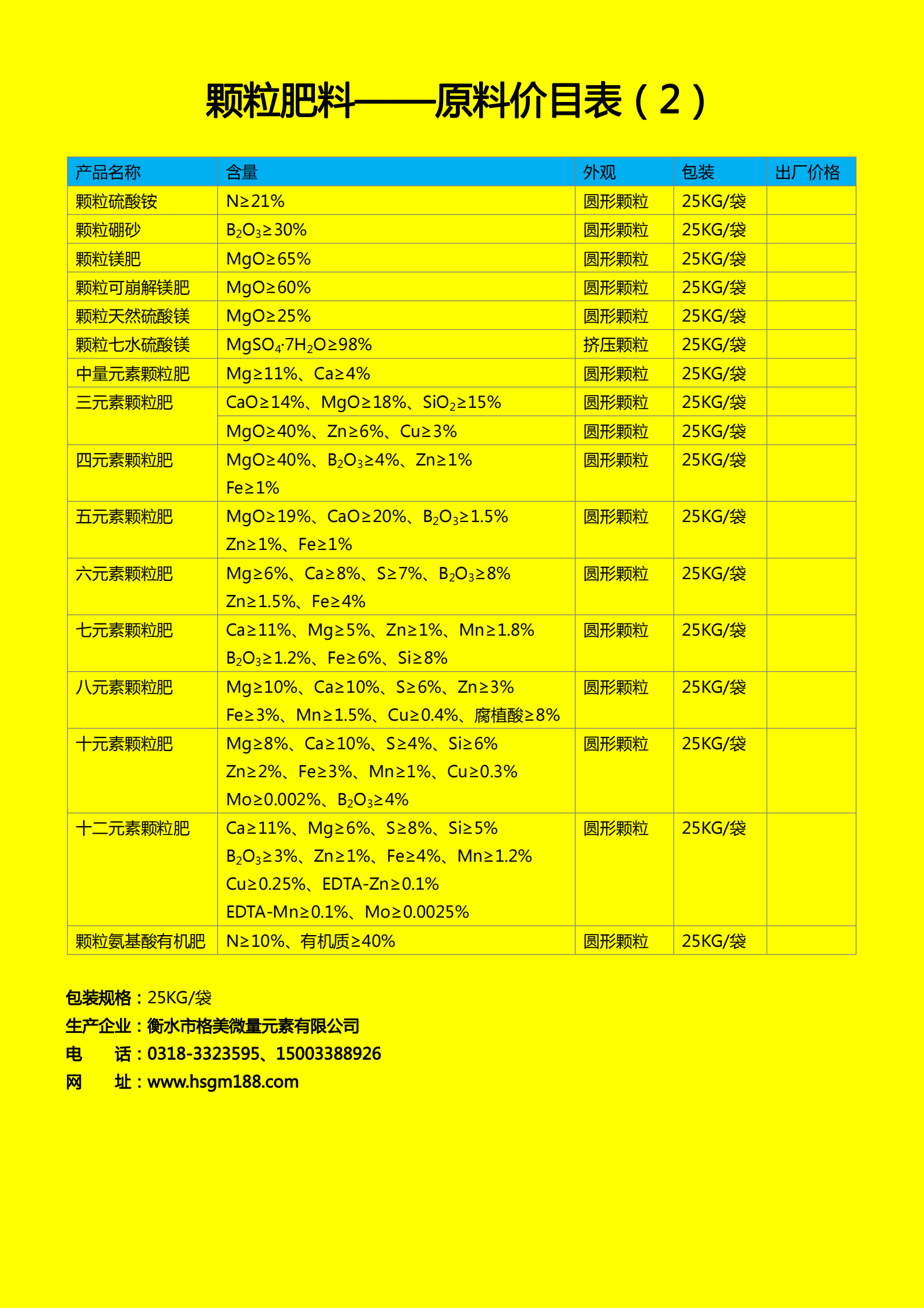 顆粒肥料系列二